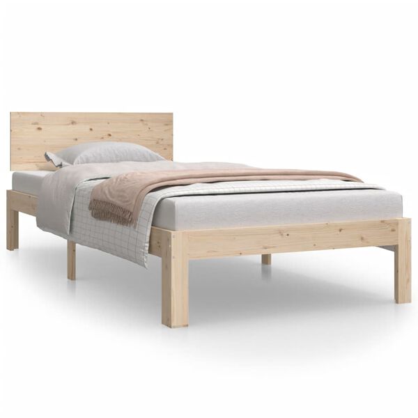 vidaXL Bedframe massief grenenhout 90x200 cm