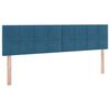 vidaXL Bed met LED-striplichten Donkerblauw 180 x 200 cm Fluweel