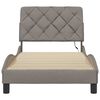 vidaXL Bedframe met LED zonder matras 90x200 cm stof taupe