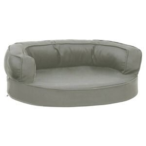 vidaXL Hondenbed ergonomisch linnen-look 60x42 cm grijs