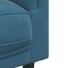 vidaXL 3-delige Loungeset met kussens fluweel blauw