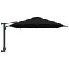 vidaXL Tuinparasol Zwart 248 x 248 x 148 cm Polyester en staal