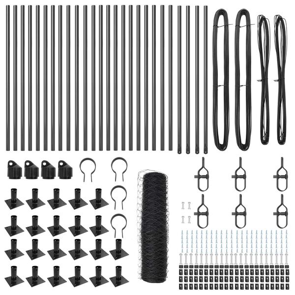 vidaXL Afrasteringspaal Grijs 50 x 0,6 m (36 mm gaas) Staal en PVC