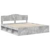 vidaXL Bedframe met hoofdeinde Beton 180 x 200 cm Massief grenenhout