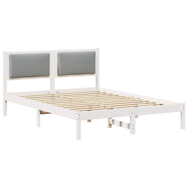 vidaXL Bedframe Lichtgrijs 150 x 200 cm Massief grenenhout