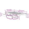 vidaXL Bedframe met lades massief grenenhout wasbruin 75x190 cm