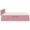 vidaXL Opbergbed met LED met matras met LED Roze 200 x 200 cm Fluweel
