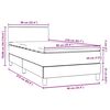 vidaXL Boxspring met matras fluweel lichtgrijs 90x210 cm