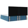 vidaXL Opbergbed met LED met matras Donkerblauw 200 x 200 cm Fluweel