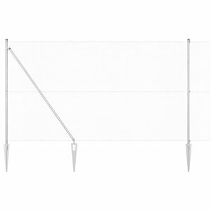 vidaXL Gecombineerd draadhek met spikes 25 x 1,5 m (B x H)