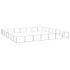vidaXL Hondenkennel 49 m&sup2; staal zilverkleurig