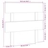 vidaXL Hoofdbord 93,5x3x81 cm massief grenenhout grijs