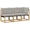 vidaXL 3 st Outdoor Midden- en Hoeksalon Wit