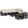 vidaXL Tuinbankenset 9 st Zwart poly rattan