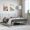 vidaXL Bedframe met hoofdbord metaal wit 150x200 cm