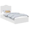 vidaXL Opslag bed met hoofdeinde met lade Wit 75 x 190 cm Bewerkt hout