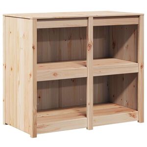 vidaXL Keukenkast Bruin Eiken 106 x 55 x 92 cm Massief grenenhout