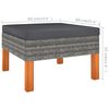 vidaXL 6-delige Loungeset met kussens poly rattan grijs