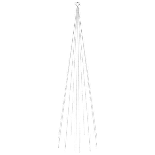 vidaXL Vlaggenmast kerstboom 310 LED's blauw 300 cm