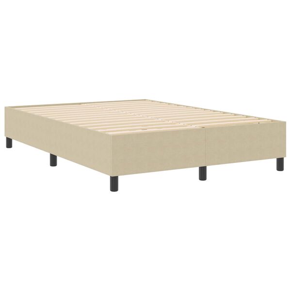 vidaXL Boxspring bed Grijs groen 160 x 200 cm Katoenen stof