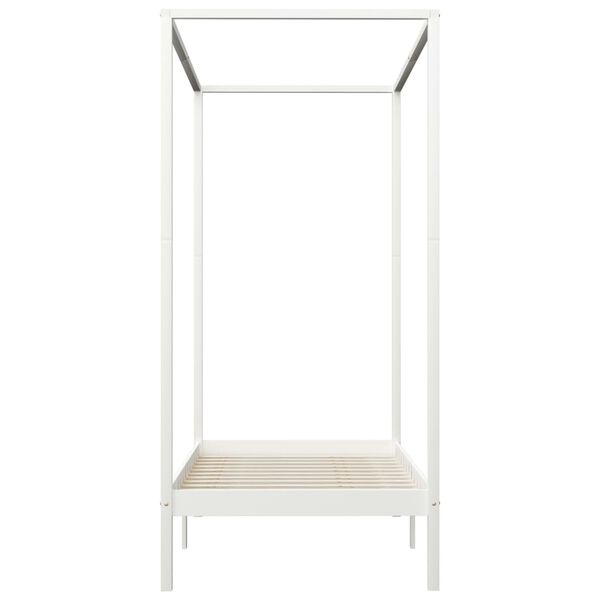 vidaXL Hemelbedframe massief grenenhout wit 100x200 cm