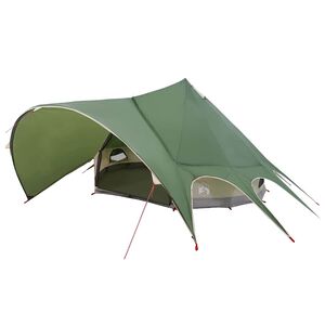 vidaXL Teepee Tent 5-Person met dak Groen en Grijs 415 x 415 x 247 cm