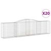 vidaXL Schanskorven 20 st gewelfd 400x50x100/120 cm ijzer