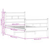 vidaXL Bedframe met hoofdbord en voetbord zonder matras 100x190 cm