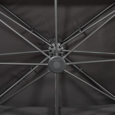 vidaXL Zweefparasol met dubbel dak 400x300 cm antracietkleurig