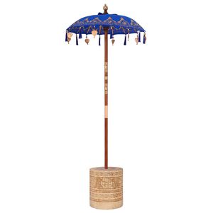 vidaXL Balinese parasol met basis Blauw 95 x 95 x 260 cm