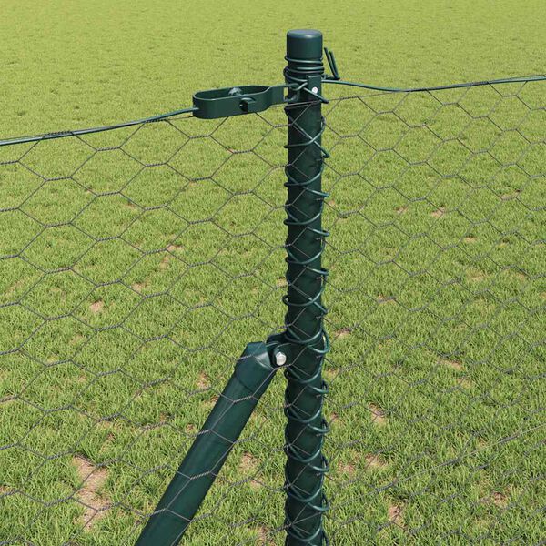 vidaXL Afrasteringspaal Grijs 50 x 1,2 m (36 mm gaas) Staal en PVC