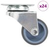 vidaXL 24 st Zwenkwielen dubbel 50 mm