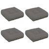 vidaXL 4-Piece Zitkussens VIANEN 4 st 100% Polyester Grijs