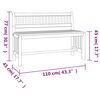 vidaXL Tuinbank 110 cm massief eucalyptushout