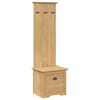 vidaXL hal kast BODO Honingbruin 50 x 40 x 156,7 cm Bewerkt hout