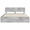 vidaXL Bedframe met hoofdeinde Beton 200 x 200 cm Massief grenenhout