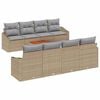 vidaXL Tuinbankenset met opslag 9 pcs Beige en Licht Grijs poly rattan