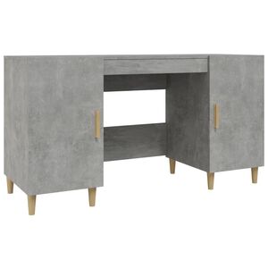 vidaXL Bureau 140x50x75 cm bewerkt hout betongrijs