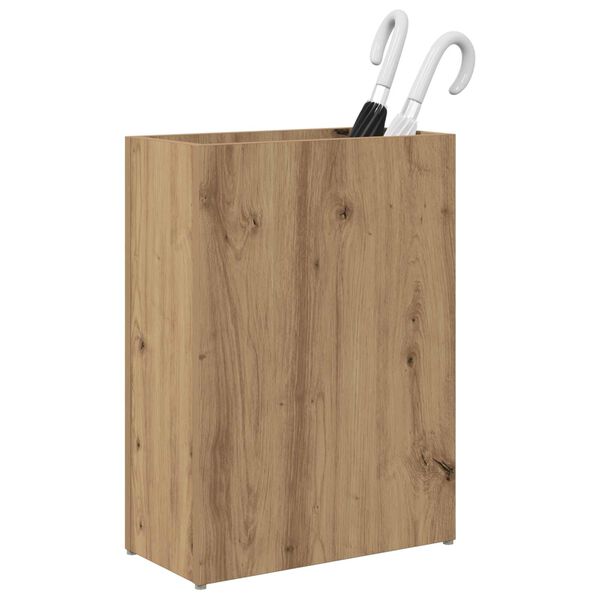 vidaXL Paraplu Standaard Artisan Eiken 40 x 20 x 55,5 cm Bewerkt hout