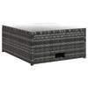 vidaXL 4-delige Loungeset met kussens poly rattan grijs