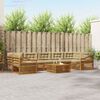 vidaXL Buiten bankenset met kussen 8 pcs Natuurlijk en Beige