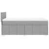 vidaXL Boxspring met matras stof lichtgrijs 80x200 cm