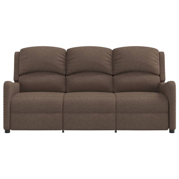 vidaXL Massagestoel 3-zits verstelbaar stof taupe