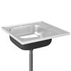 vidaXL Gootsteen met afvoerset 600x600x155 mm roestvrij staal zilver