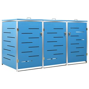 vidaXL Containerberging driedubbel 207x77,5x112,5 cm roestvrij staal