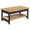 VidaXL Salontafel EKAI Zwart 100 x 60 x 45,5 cm Massief grenenhout
