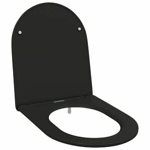 vidaXL Toiletzitting Zwart 47 x 36 x 3,4 cm Duroplast
