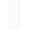 vidaXL Schuifdeur 90x205 cm gehard glas en aluminium wit