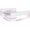 vidaXL Bedframe met 2 lades massief grenenhout donkergrijs 200x200 cm