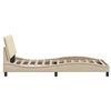 vidaXL Bedframe zonder matras "Hanko" 100x200 cm stof cr&egrave;mekleurig